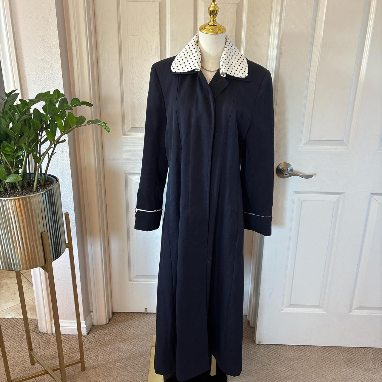 Vintage Women's Trench - Navy/Blue - 8 – Navy blu… - image 1
