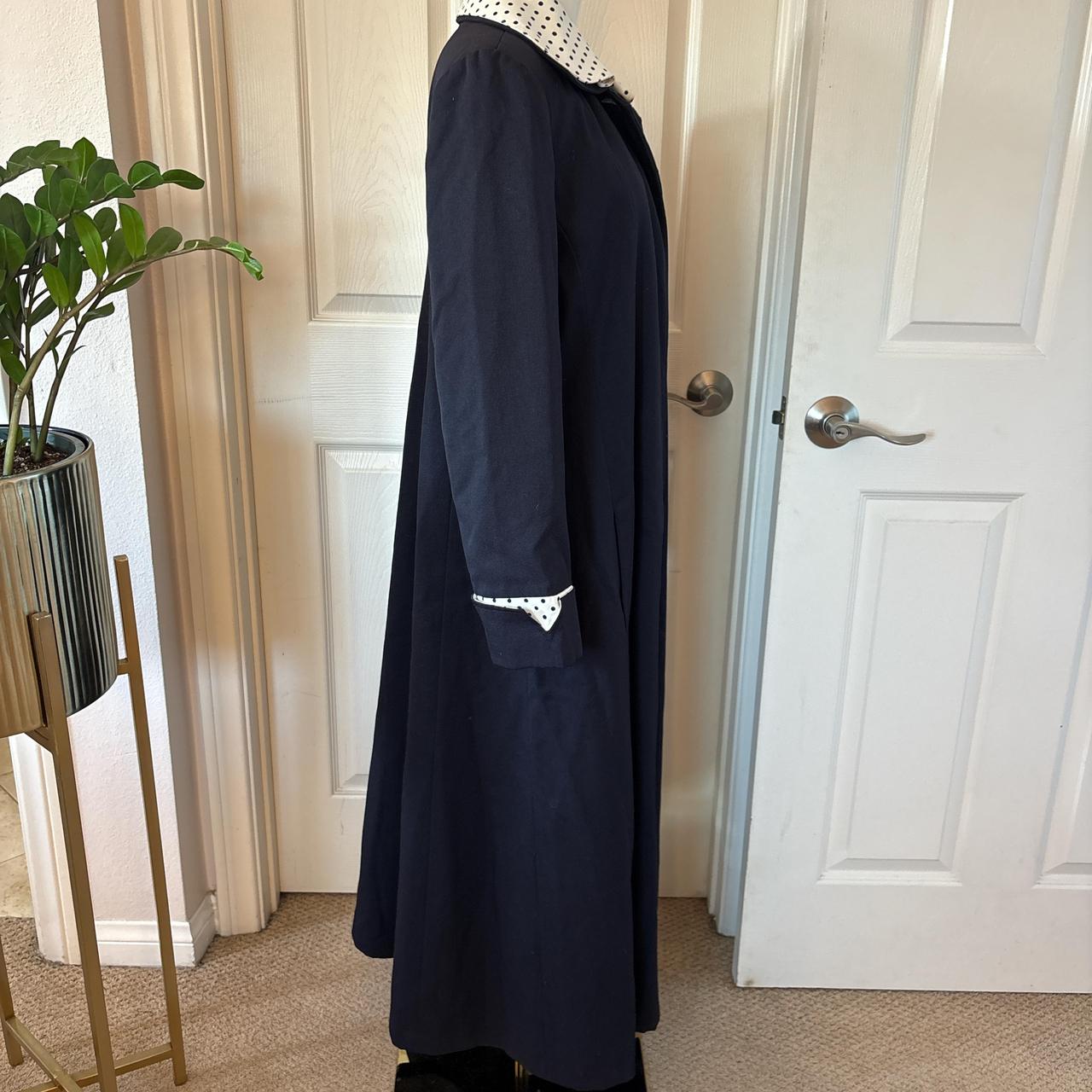 Vintage Women's Trench - Navy/Blue - 8 – Navy blu… - image 3