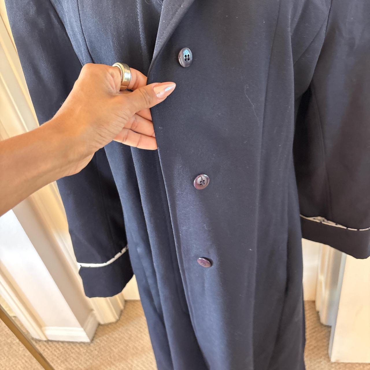 Vintage Women's Trench - Navy/Blue - 8 – Navy blu… - image 5