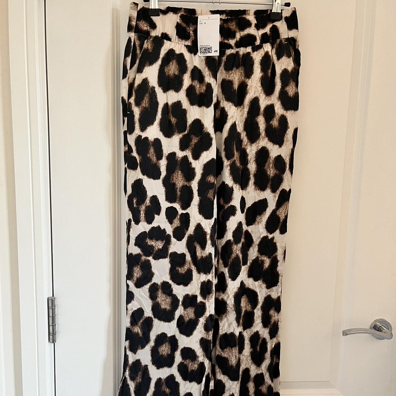 Leopard print trousers on sale h&m