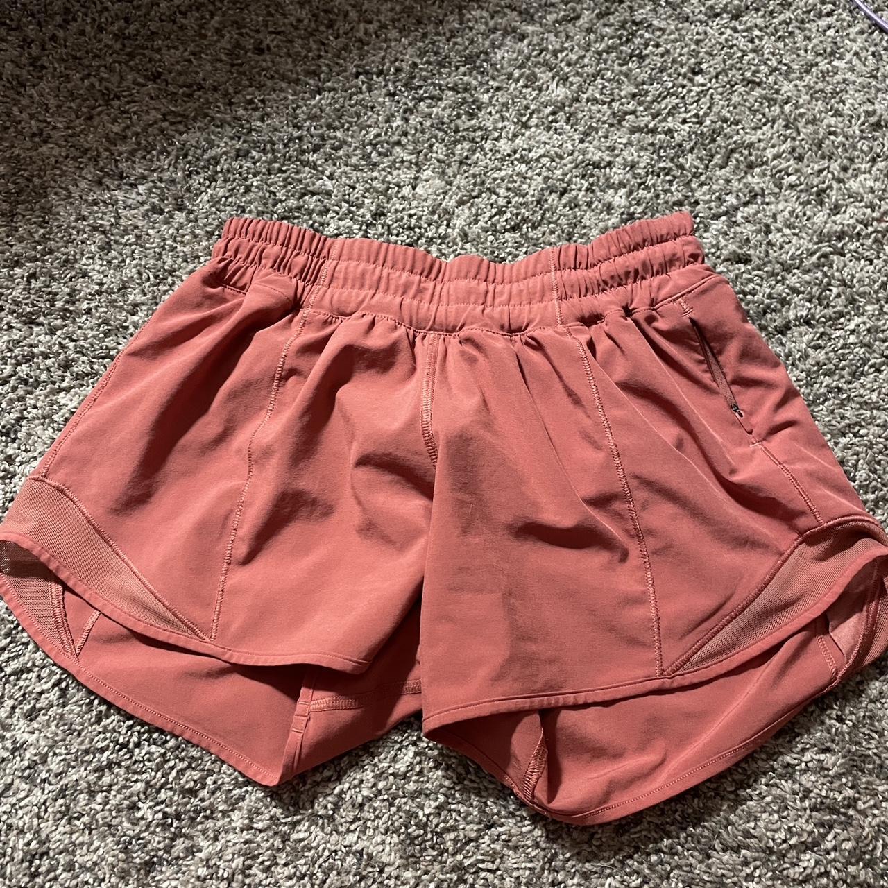 Lululemon hotty hot shorts size 2 rare pinkish red - Depop