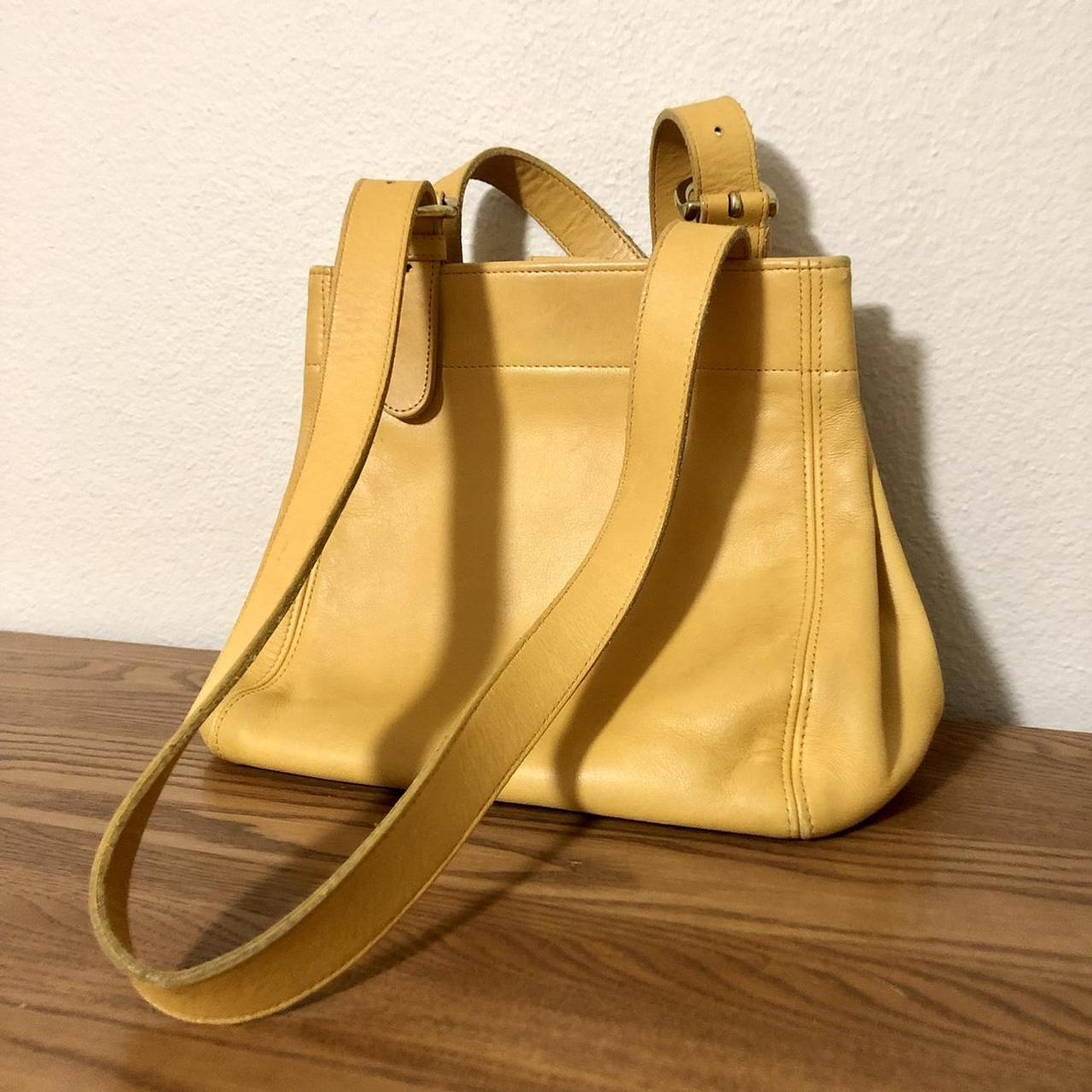 Coach mustard yellow online handbag