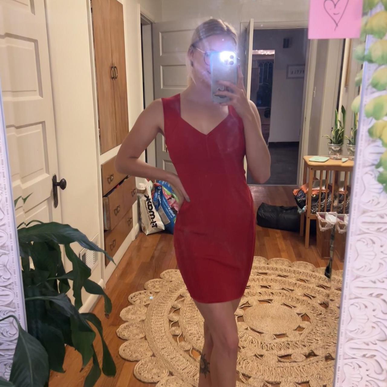 Vintage Guess Bodycon Mini Cocktail Dress Sexy Red. Depop