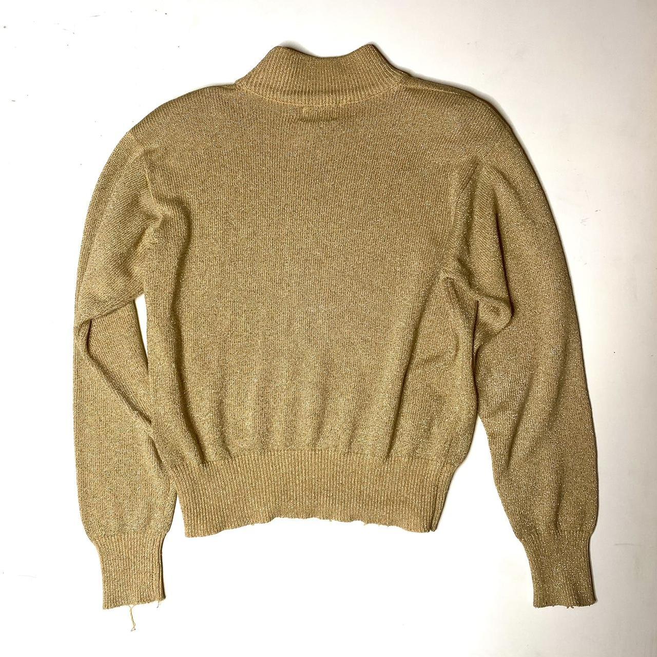 Vintage 80’s Gold Lamé Sweater Knight’s LTD Size...