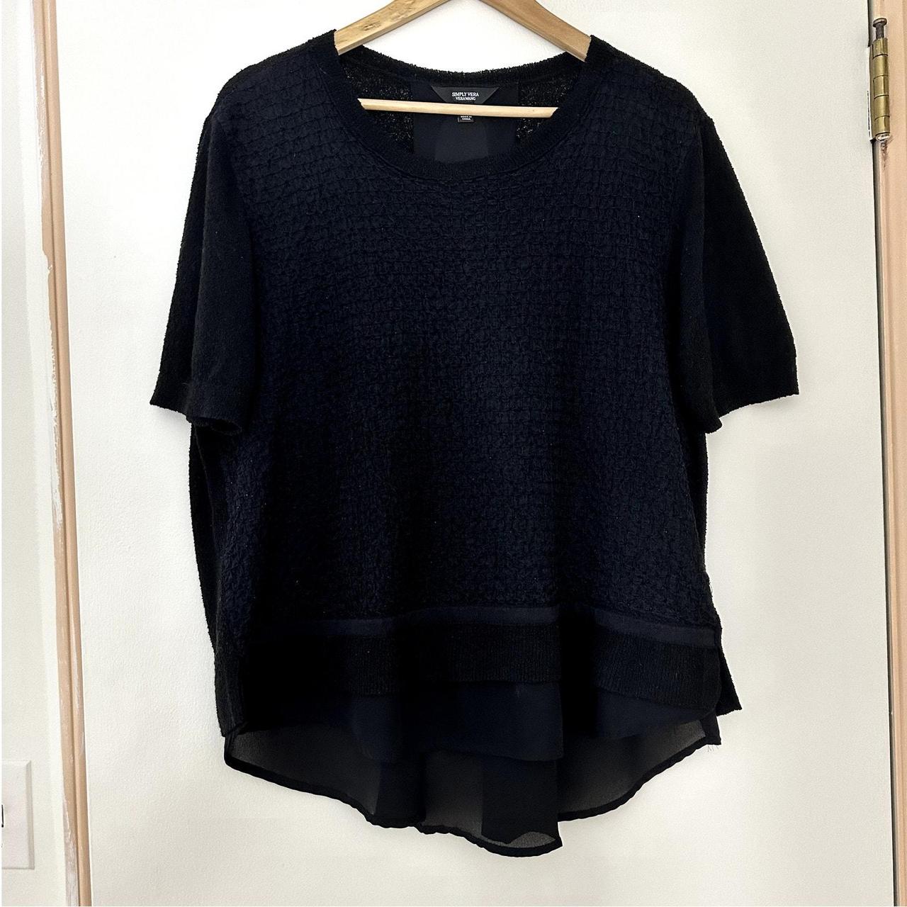 Like New Vera Wang Simply Vera Black Textured