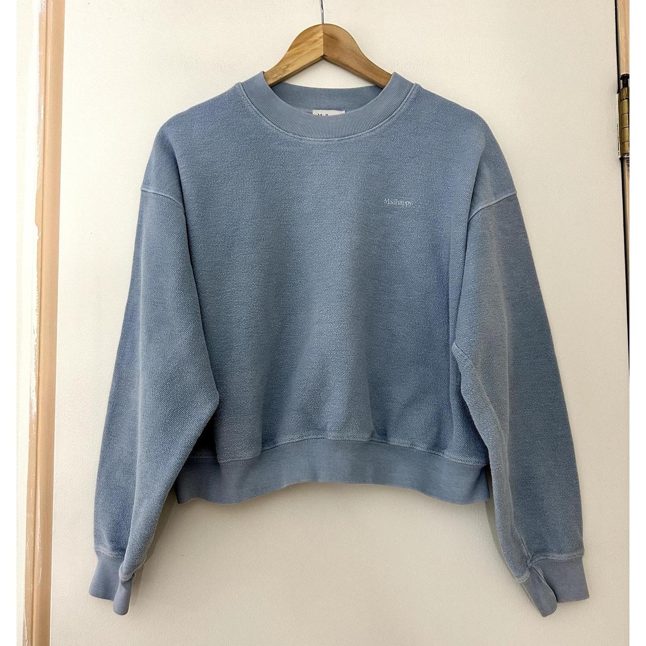 Madhappy Blue Terry Knit Pull Over Sweater Sz S Depop - Main Image