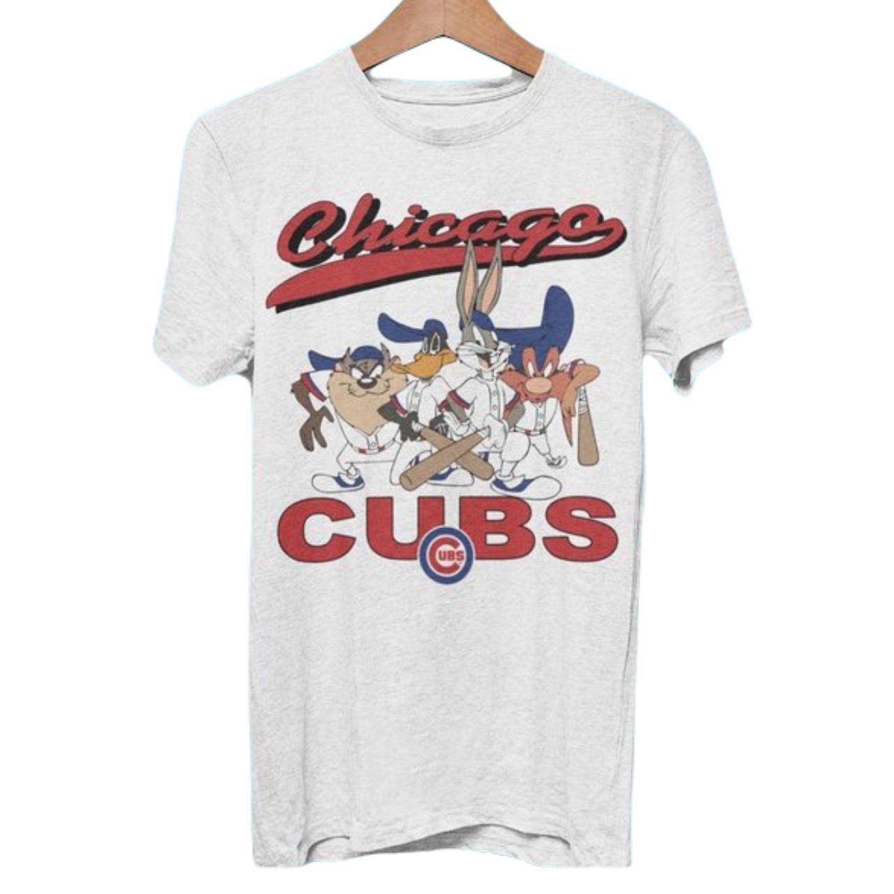 Vintage MLB Chicago Cubs Logo T-Shirt, Chicago Cubs - Depop