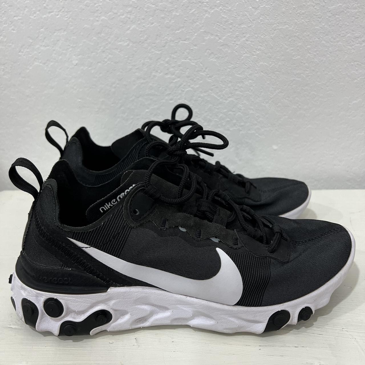 Black Nike React worn a couple of times comfortable... - Depop