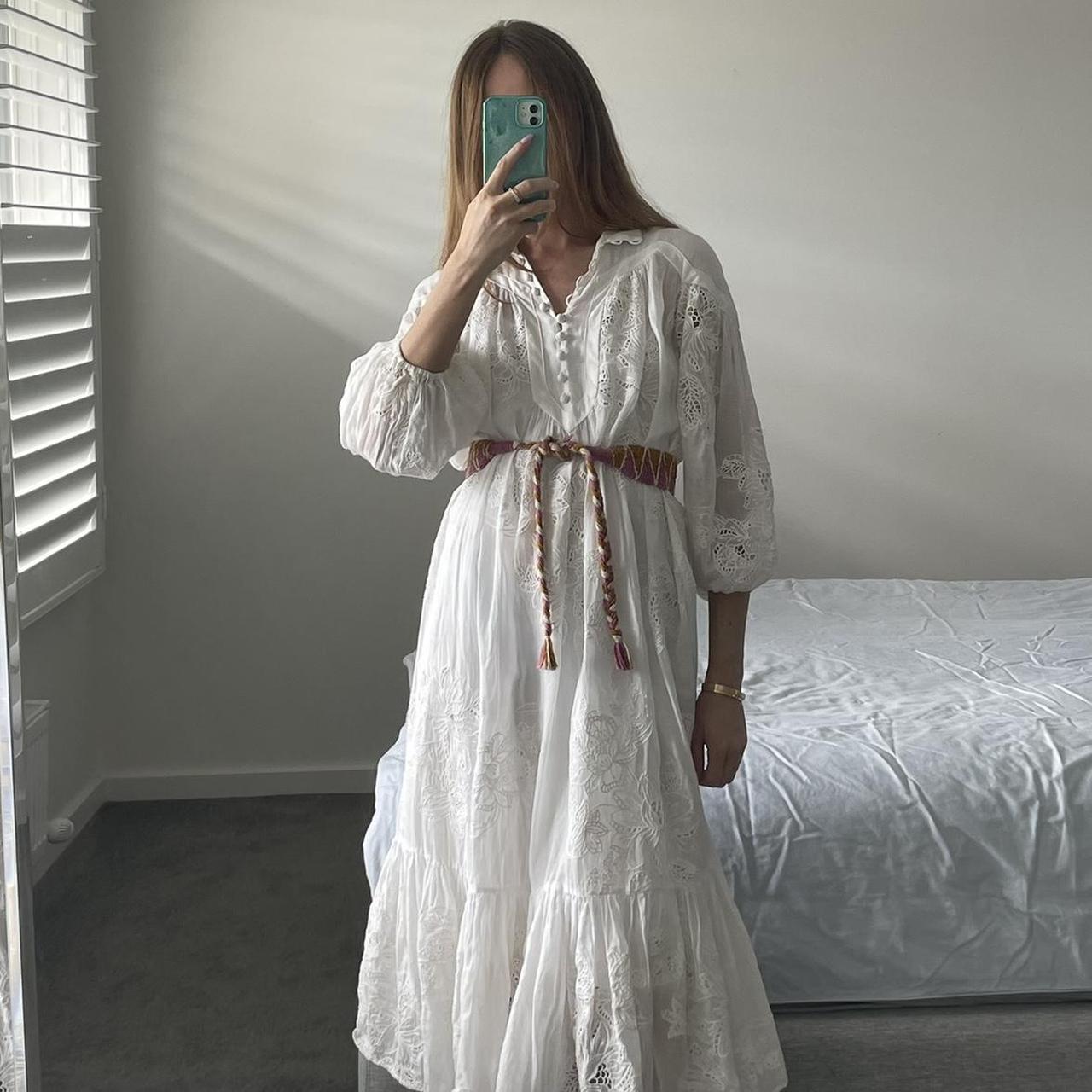 Zimmermann Riders Panelled Midi Dress | 0 | Cream | | Depop