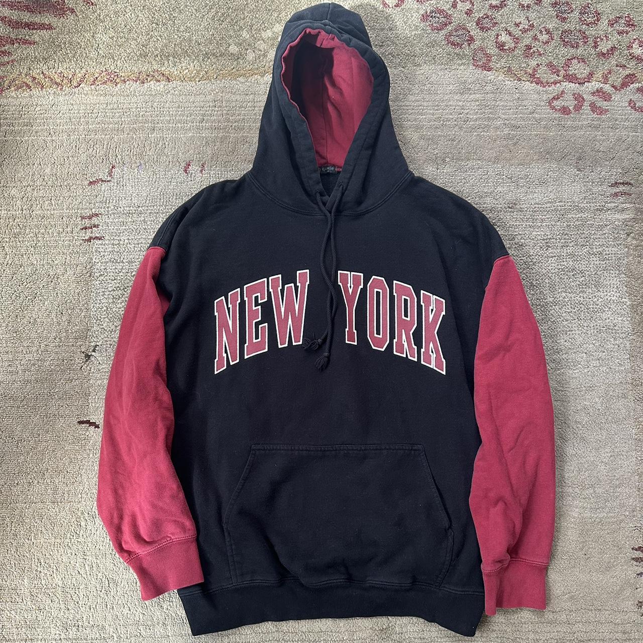 Brandy Melville, Tops, Brandy Melville Black And Red New York Christy  Hoodie