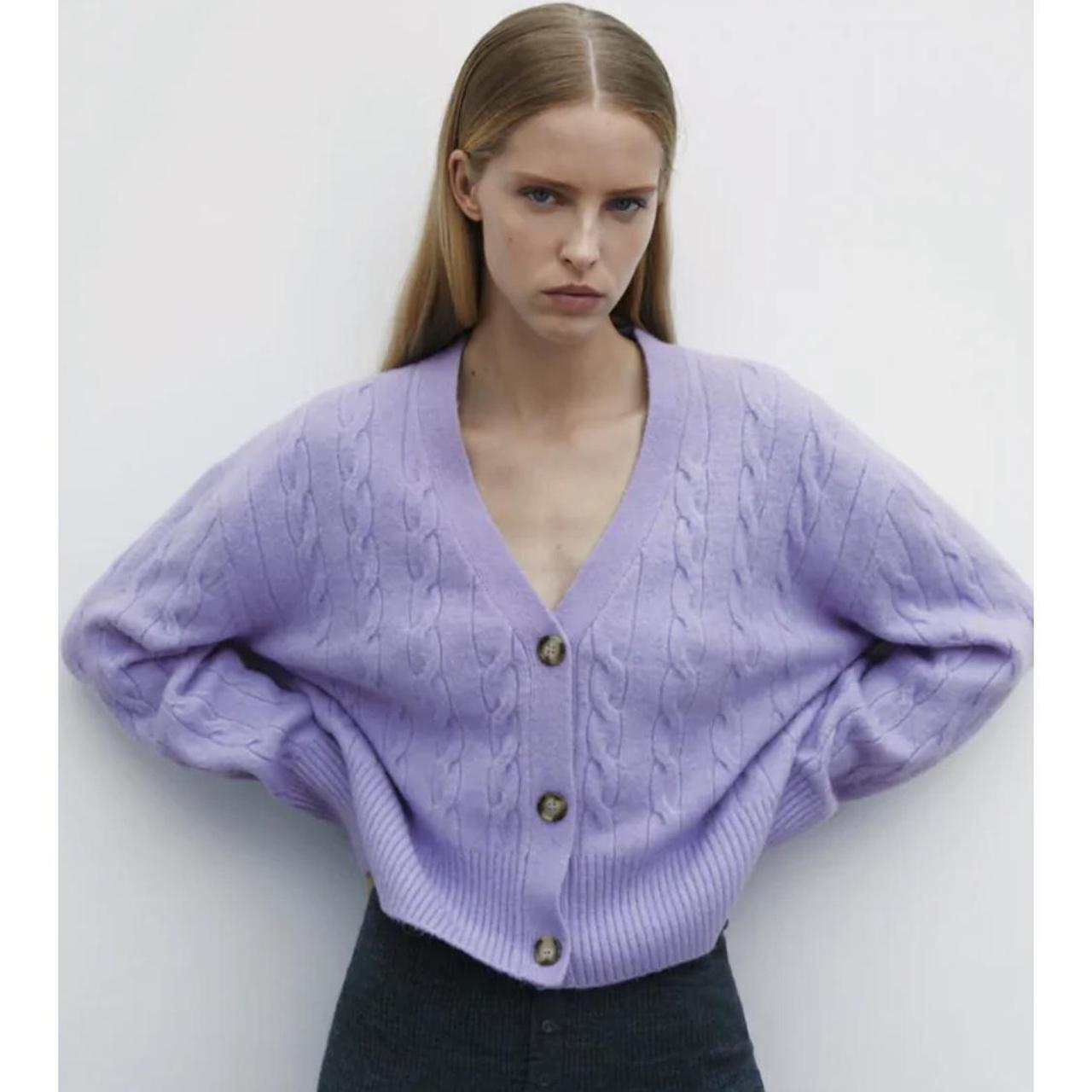 Purple Lilac Cardigan Zara ZARA PURPLE LILAC CARDIGAN WITH