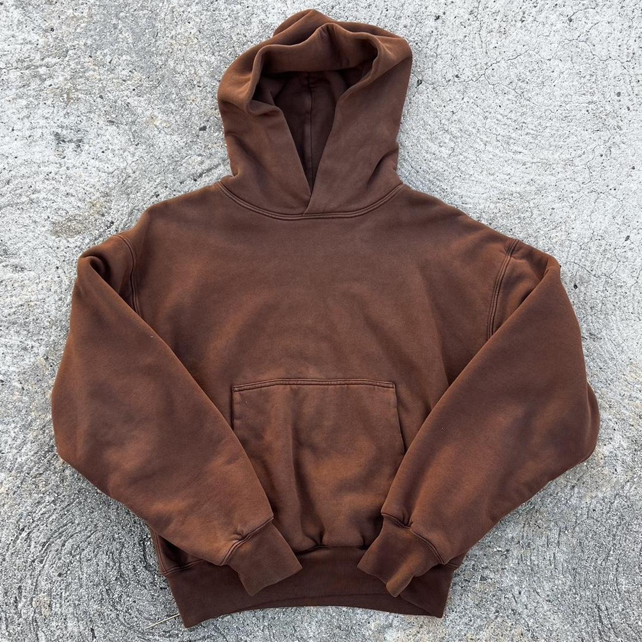 Brown Yeezy Gap Heavyweight Hoodie, Size- S