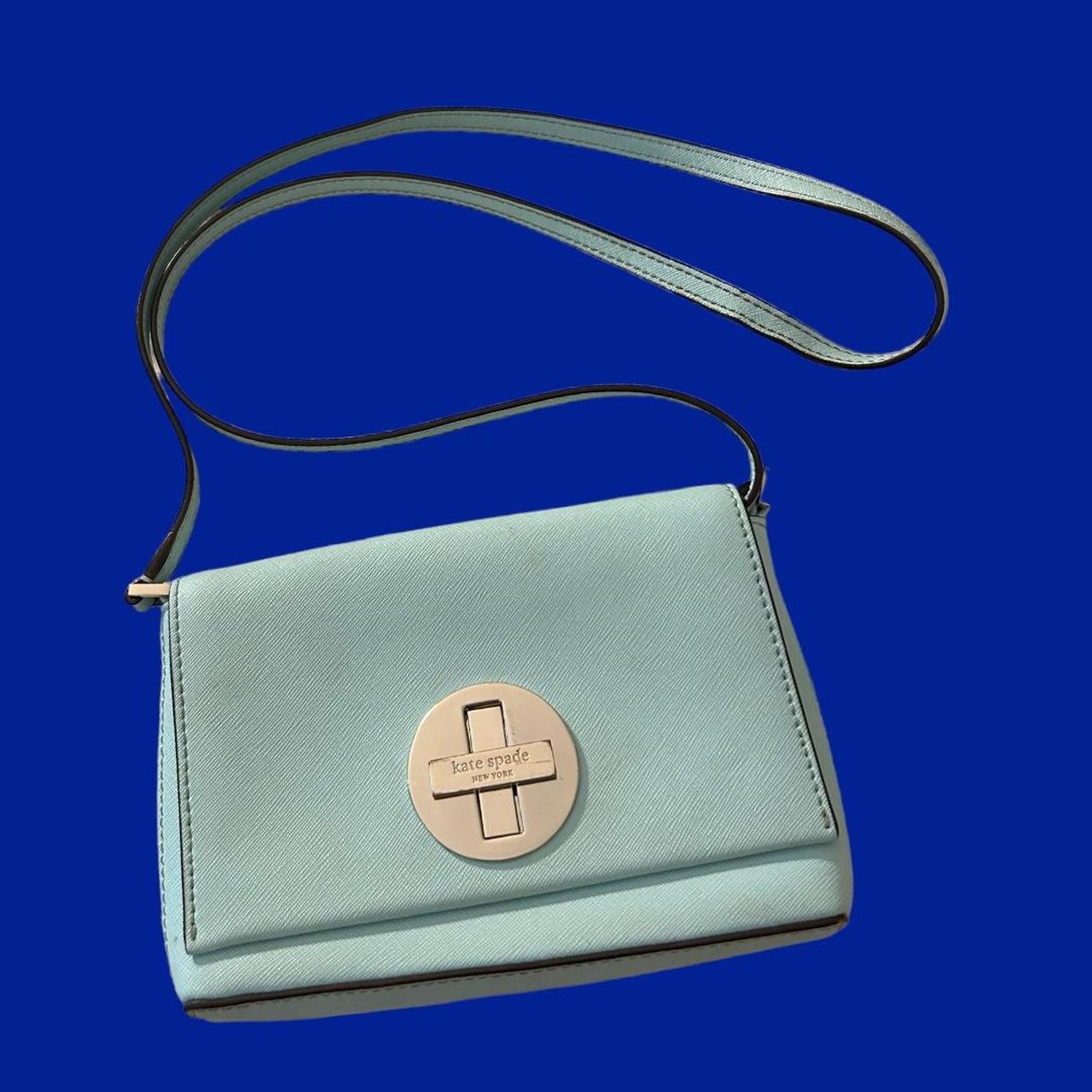 Ice blue Kate spade small crossbody bag. Great for - Depop