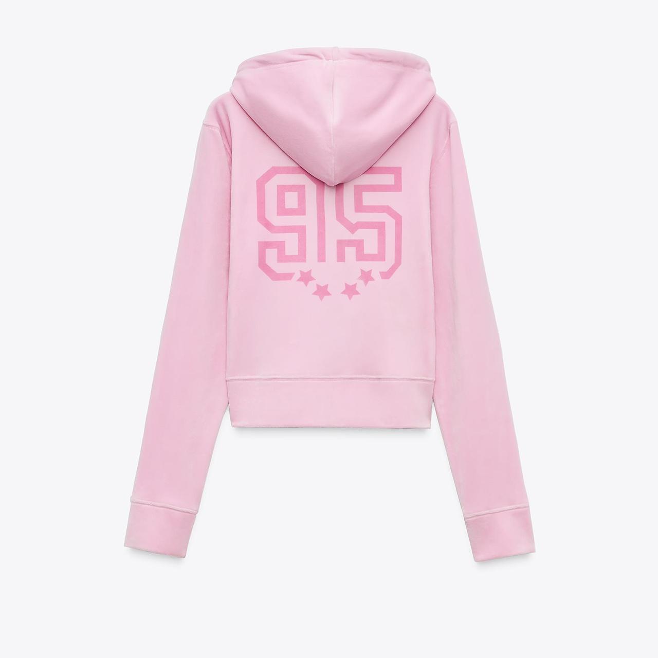 ZARA pink velour tracksuit set “downtown Depop