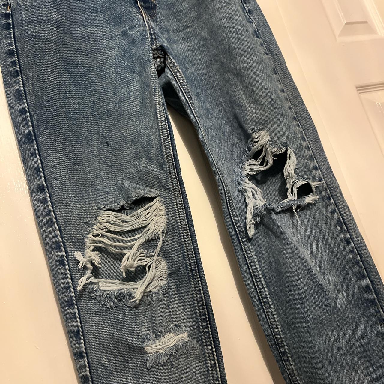 Mum jeans only worn once! - Depop