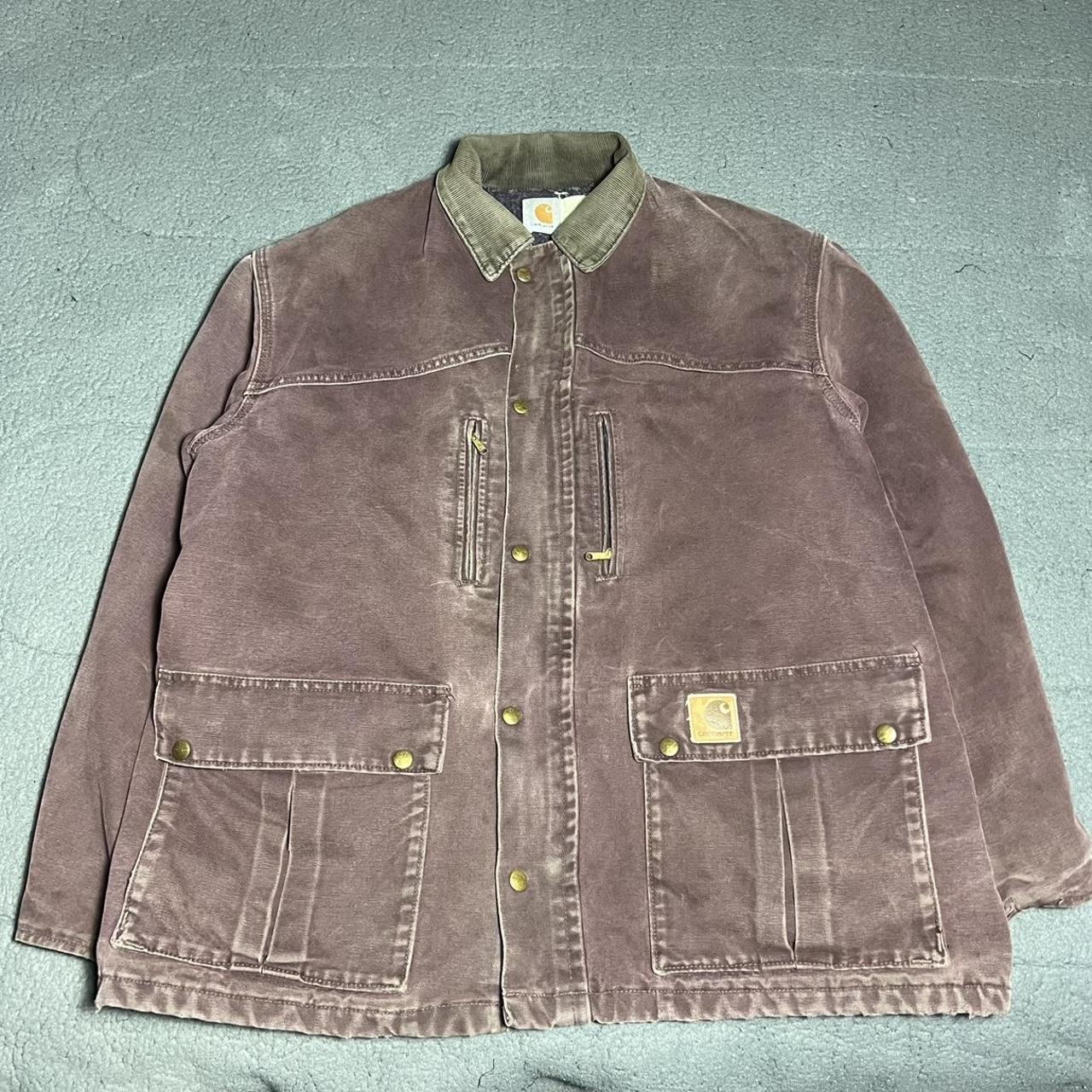 Vintage Carhartt jacket Fits like a large / Coat... - Depop