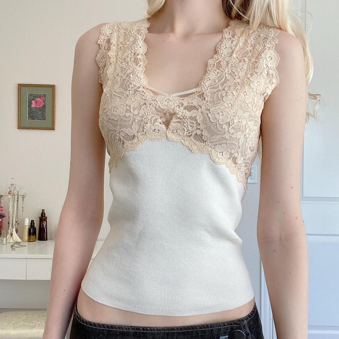 babydoll top with lace bust