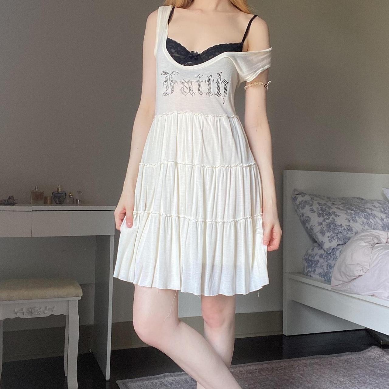 Faith Connexion Women's Cream and Silver Dress (3)