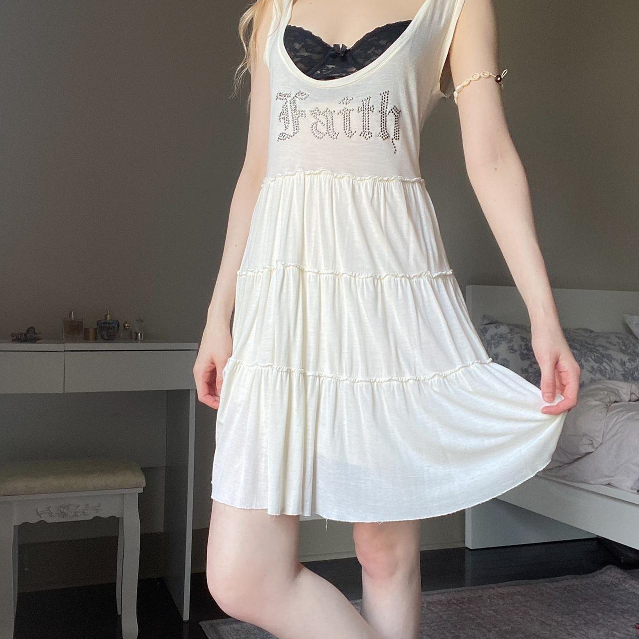 Faith Connexion Women's Cream and Silver Dress (4)