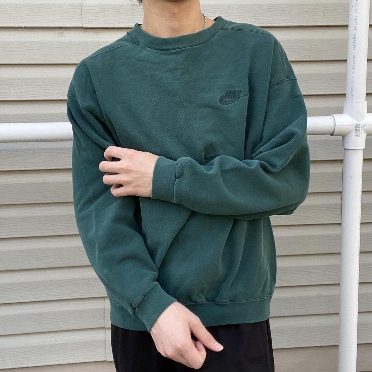 nike green retro sweatshirt