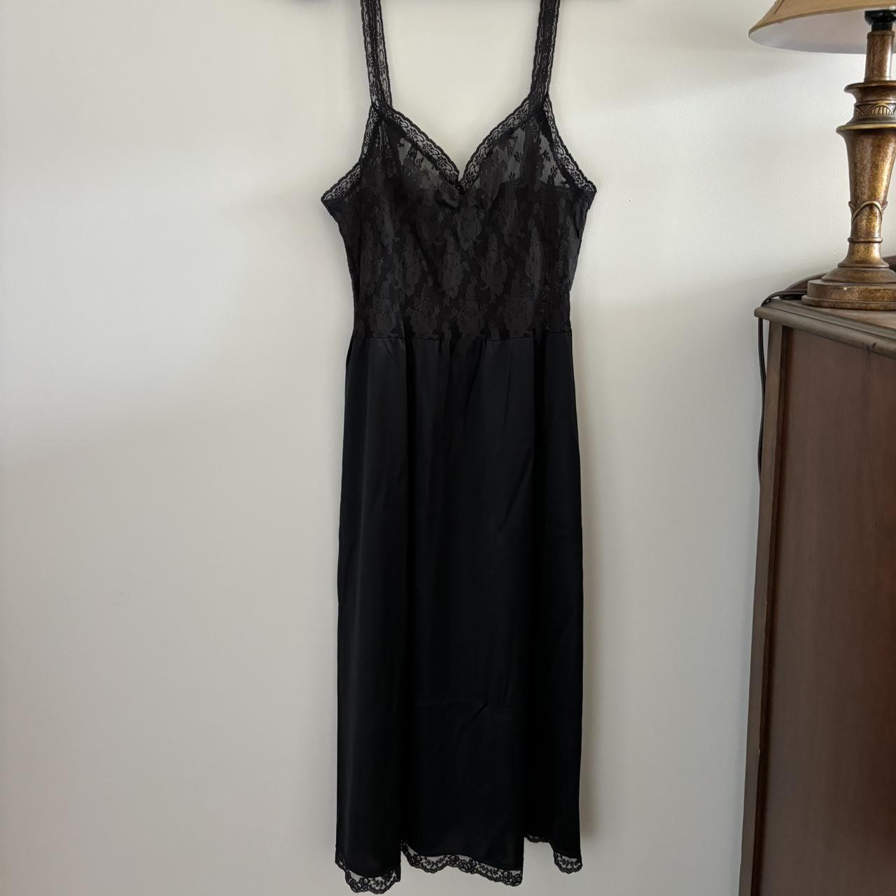 vintage vanity fair lace slip gown marked size 36 ,... - Depop