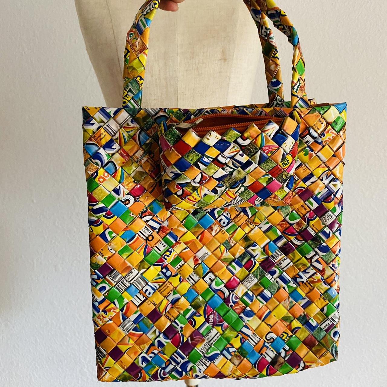 Gum/candy wrapper purse, recycled - Gem