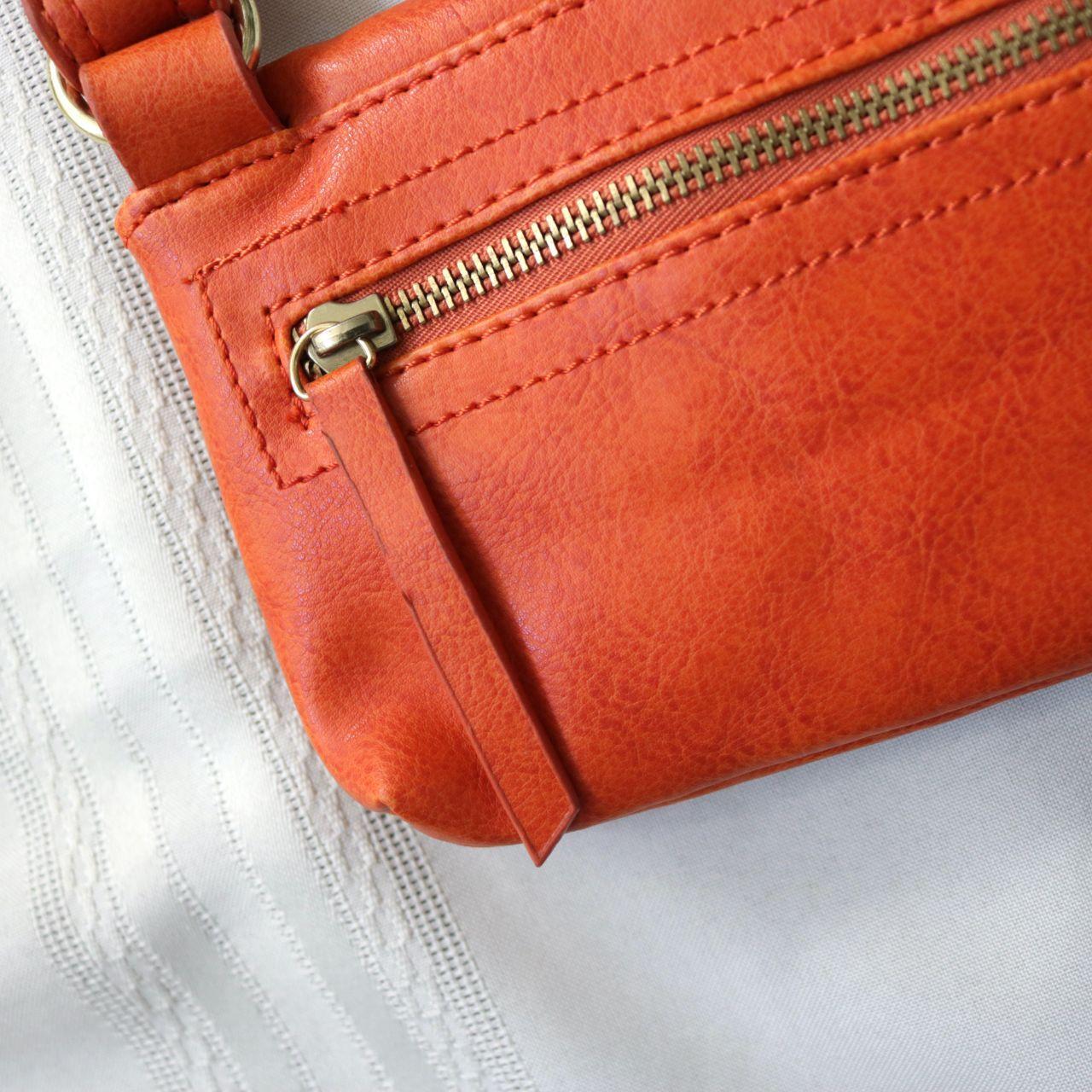 Women's Bag - Orange – Mini orange rectangular ba… - image 4