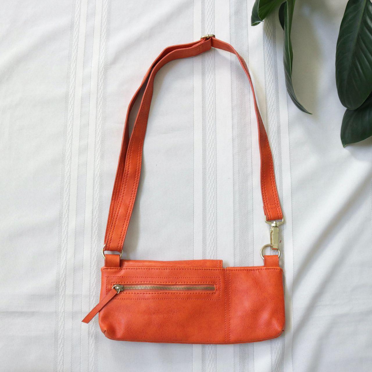 Women's Bag - Orange – Mini orange rectangular ba… - image 3