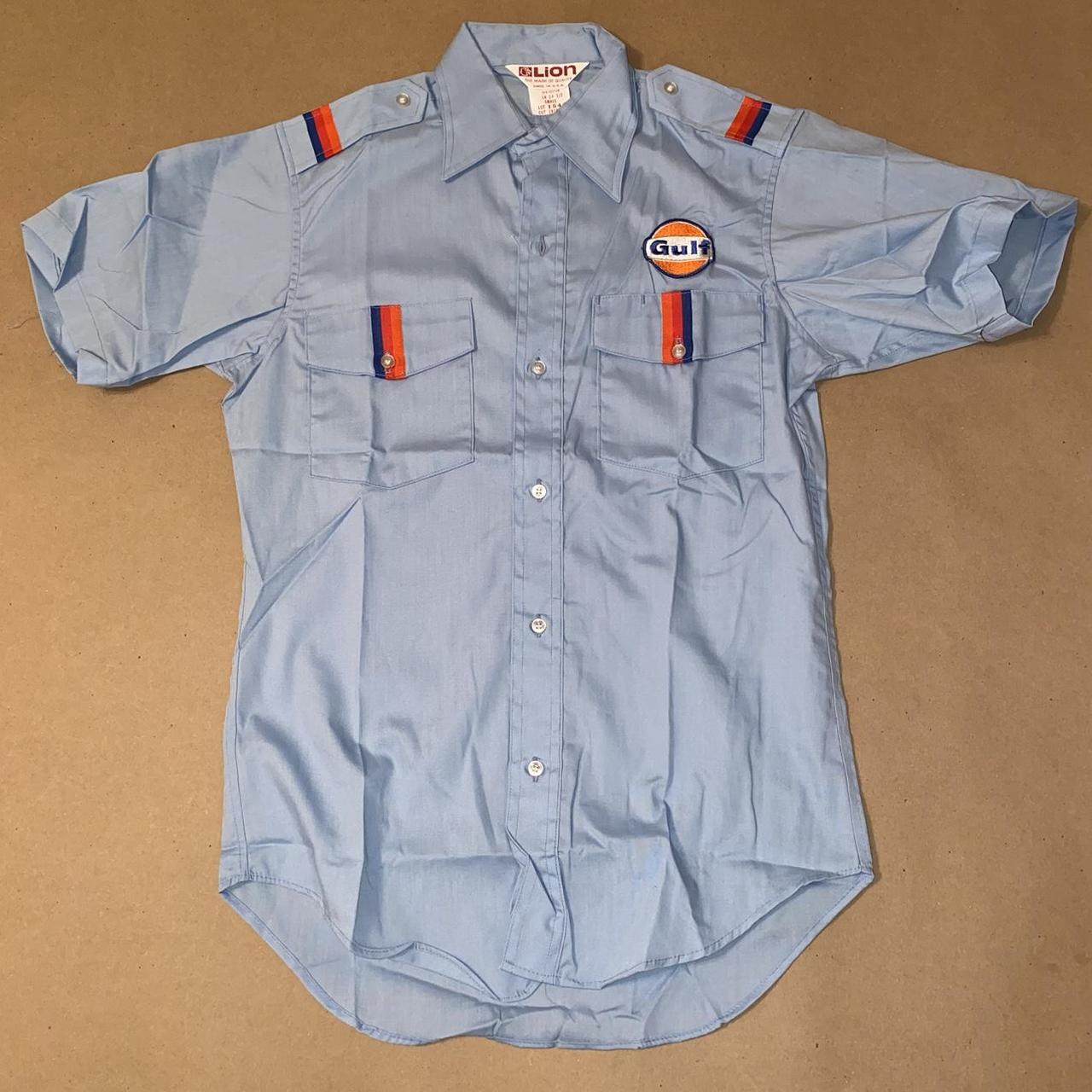 70s vintage Gulf gas station mechanic