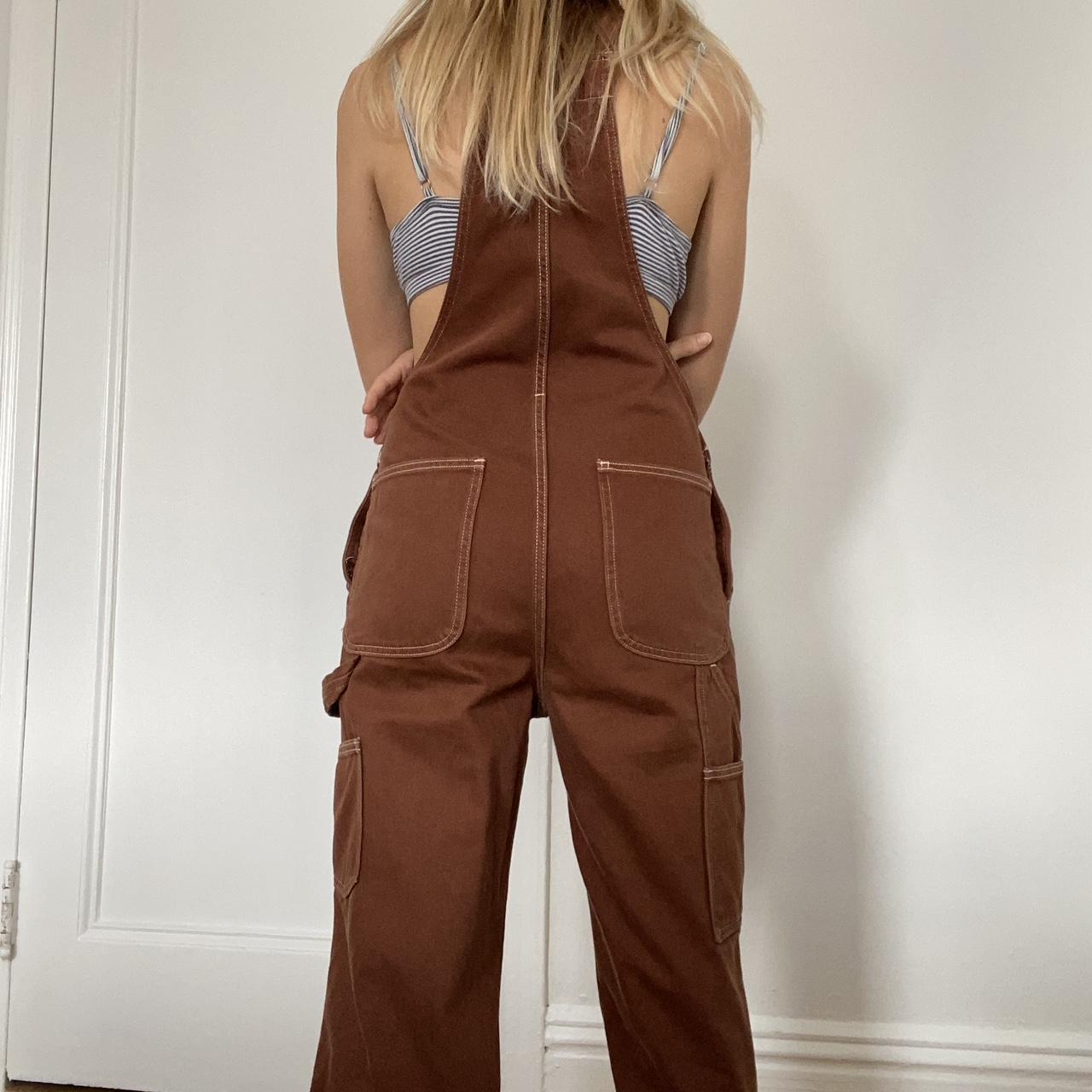 Aritzia Sun deh brown overalls in size xs :) these | Depop