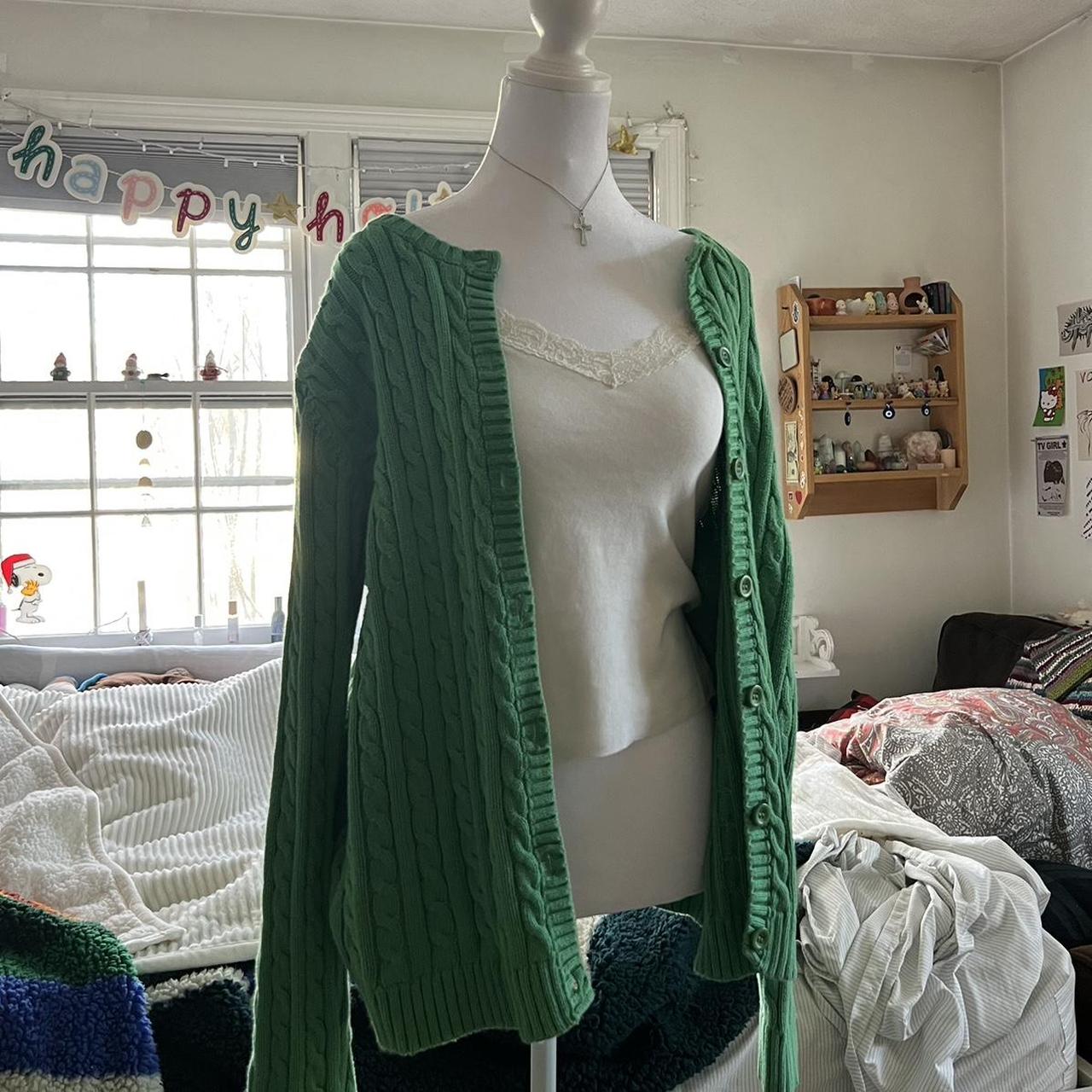 Ll Bean Cardigan So Cozy And A Unique Color Dm B Depop