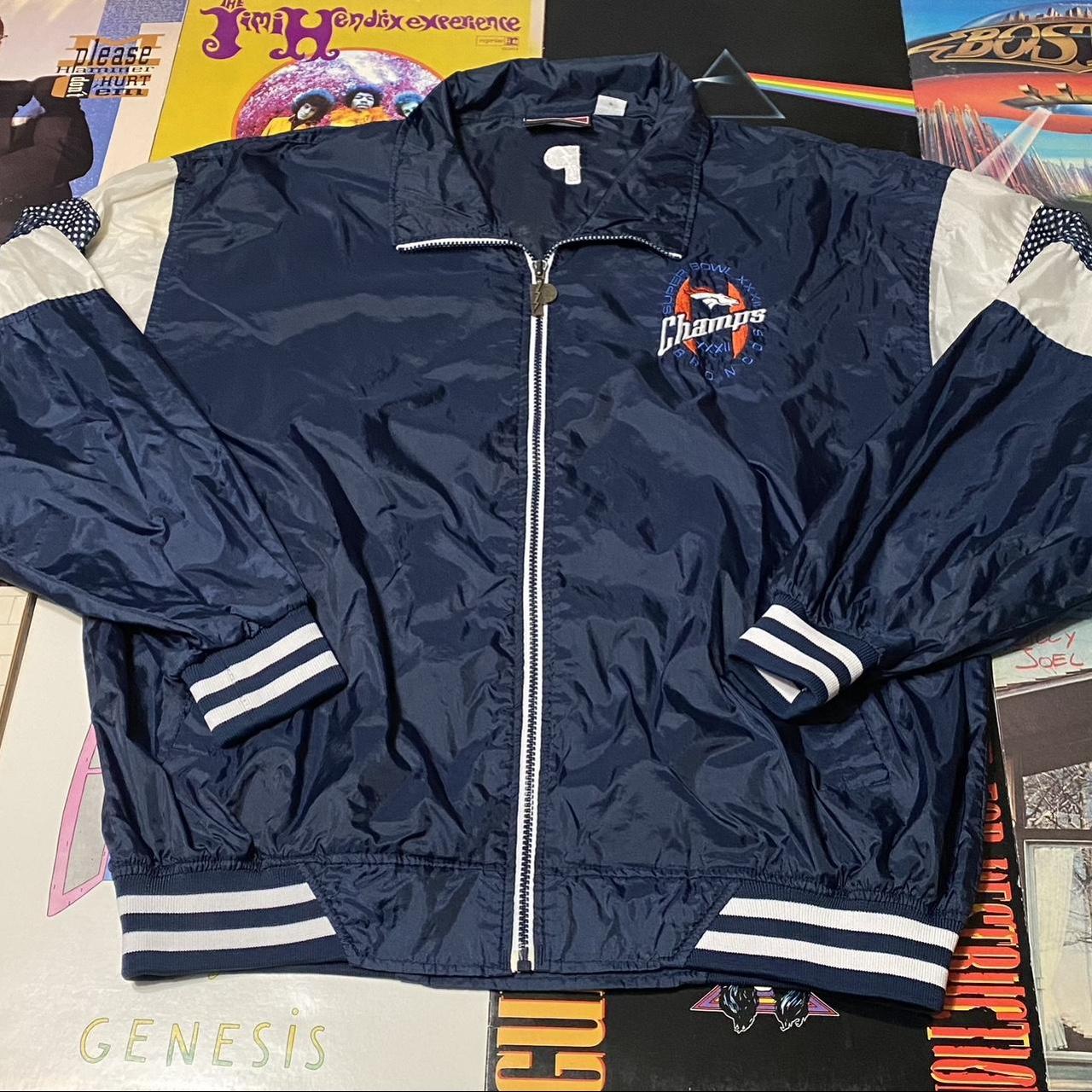 Vintage Denver Broncos Windbreaker 90s NFL Pro - Depop