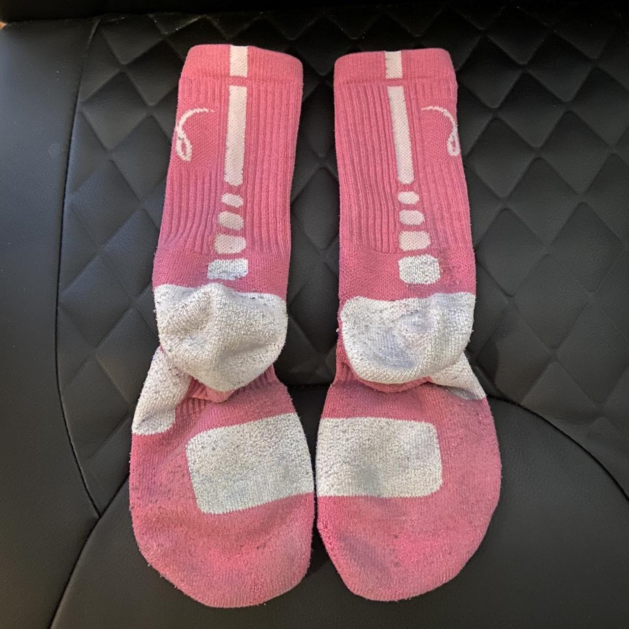 Nike Men's Pink and White Socks Depop