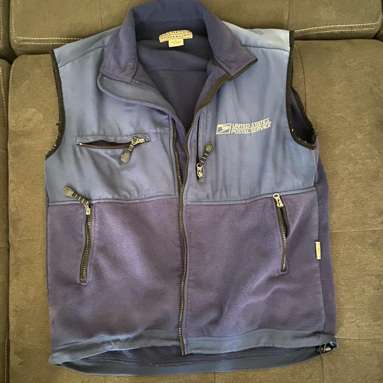 USPS Jacket Vest measurements in pics zipper... - Depop