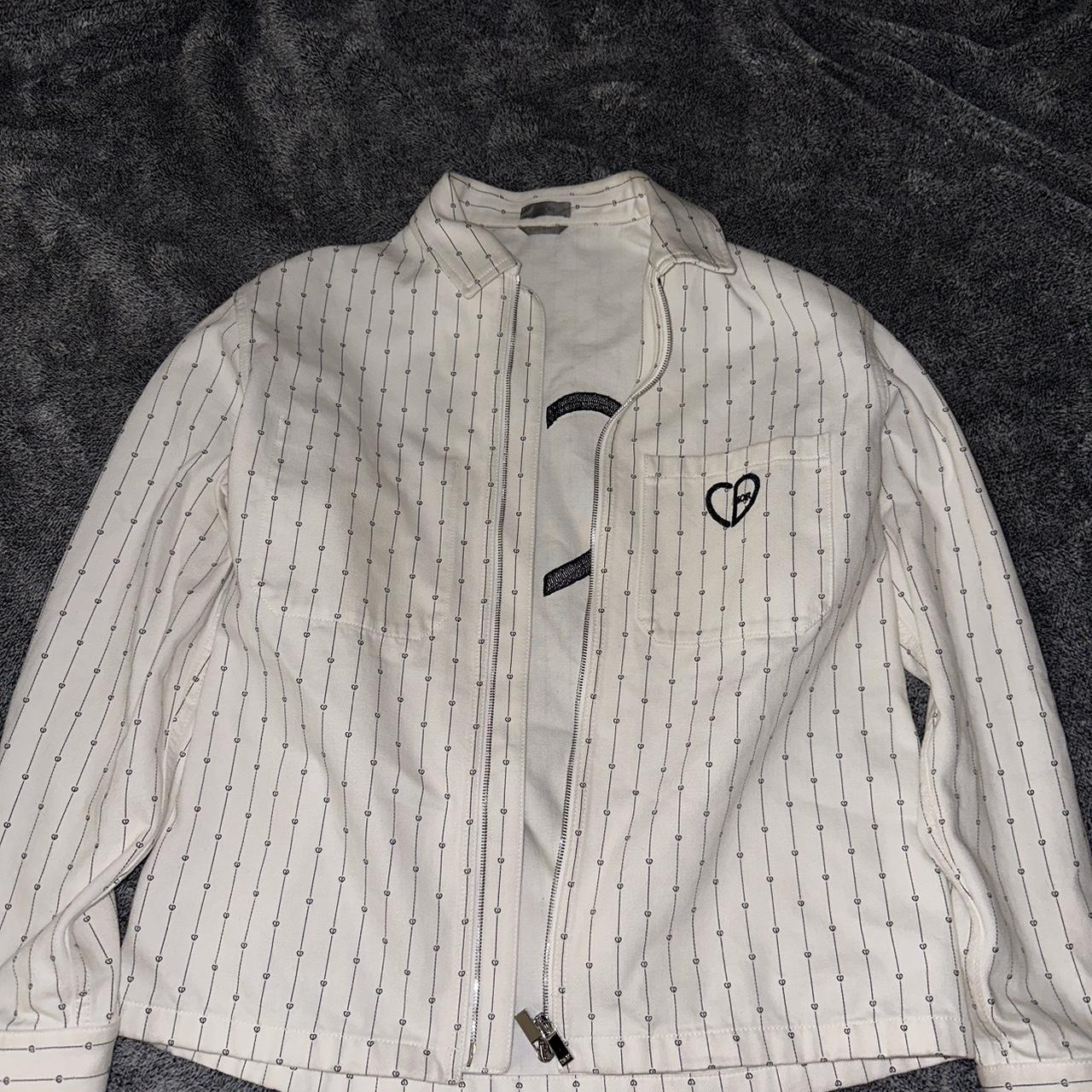 Dior Pinstriped “CD Heart” Jacket Size | Depop
