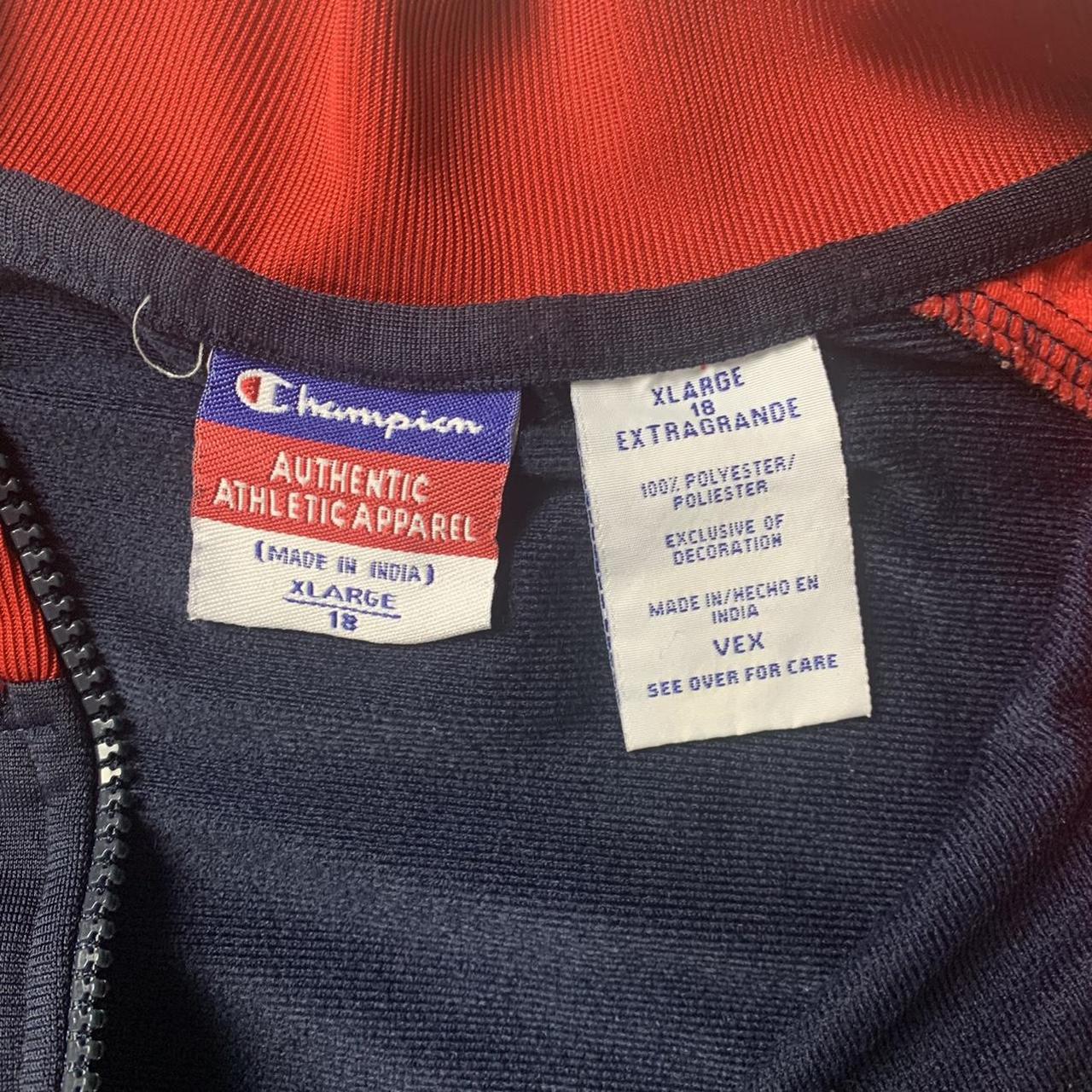 Y2K Champion Blue Red Track Jacket XLarge - Tagged... - Depop