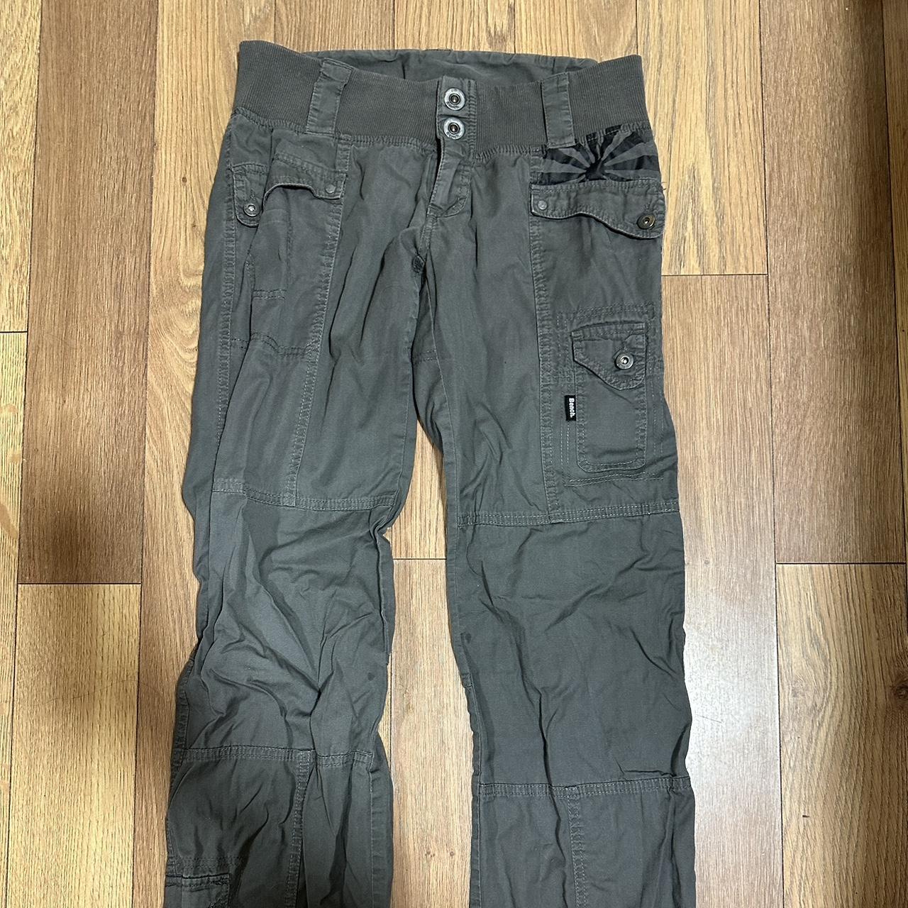 Insane 2000s low waisted bench cargo pants... - Depop