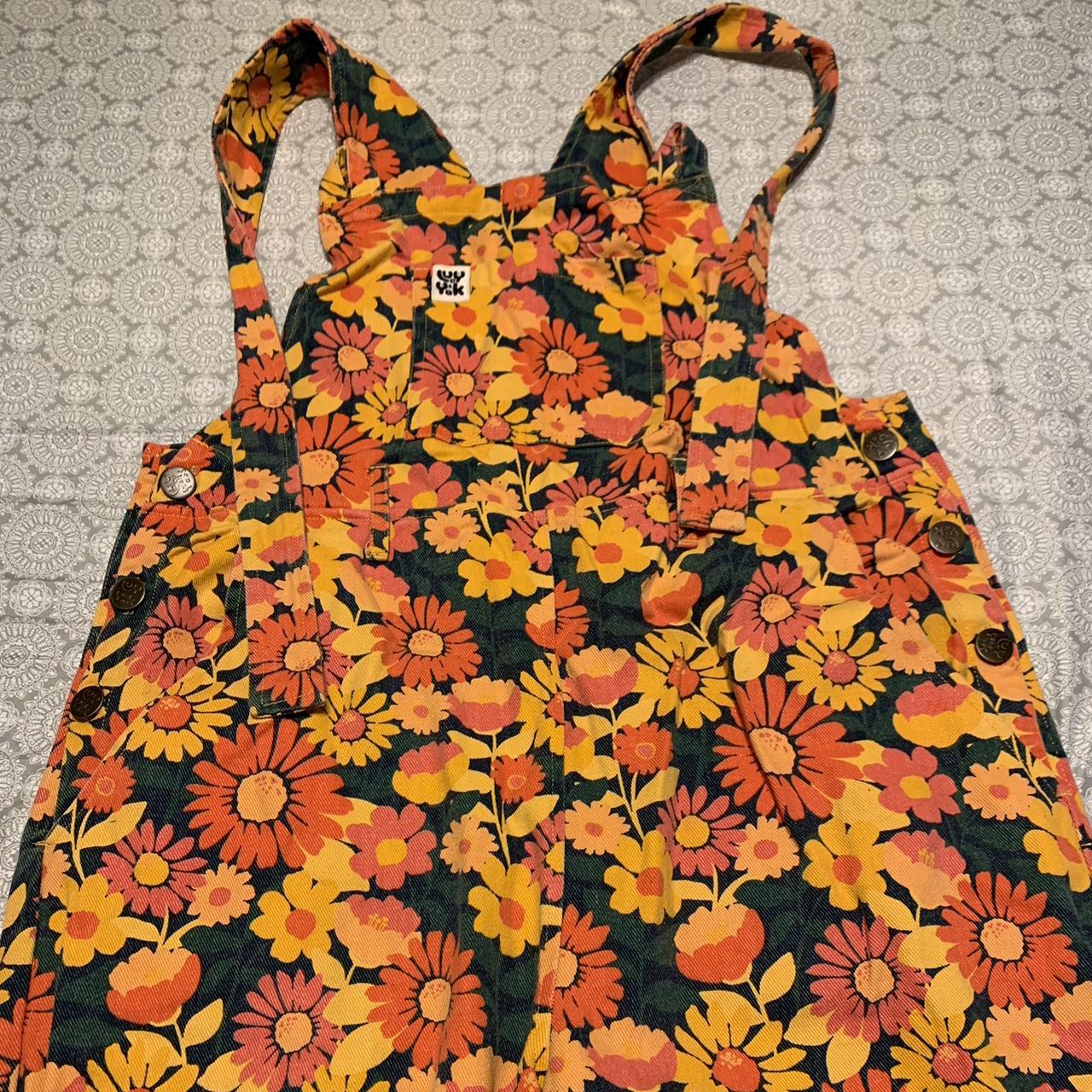 Lucy & Yak floral dungaree/ overall. SizeUS8 good... Depop