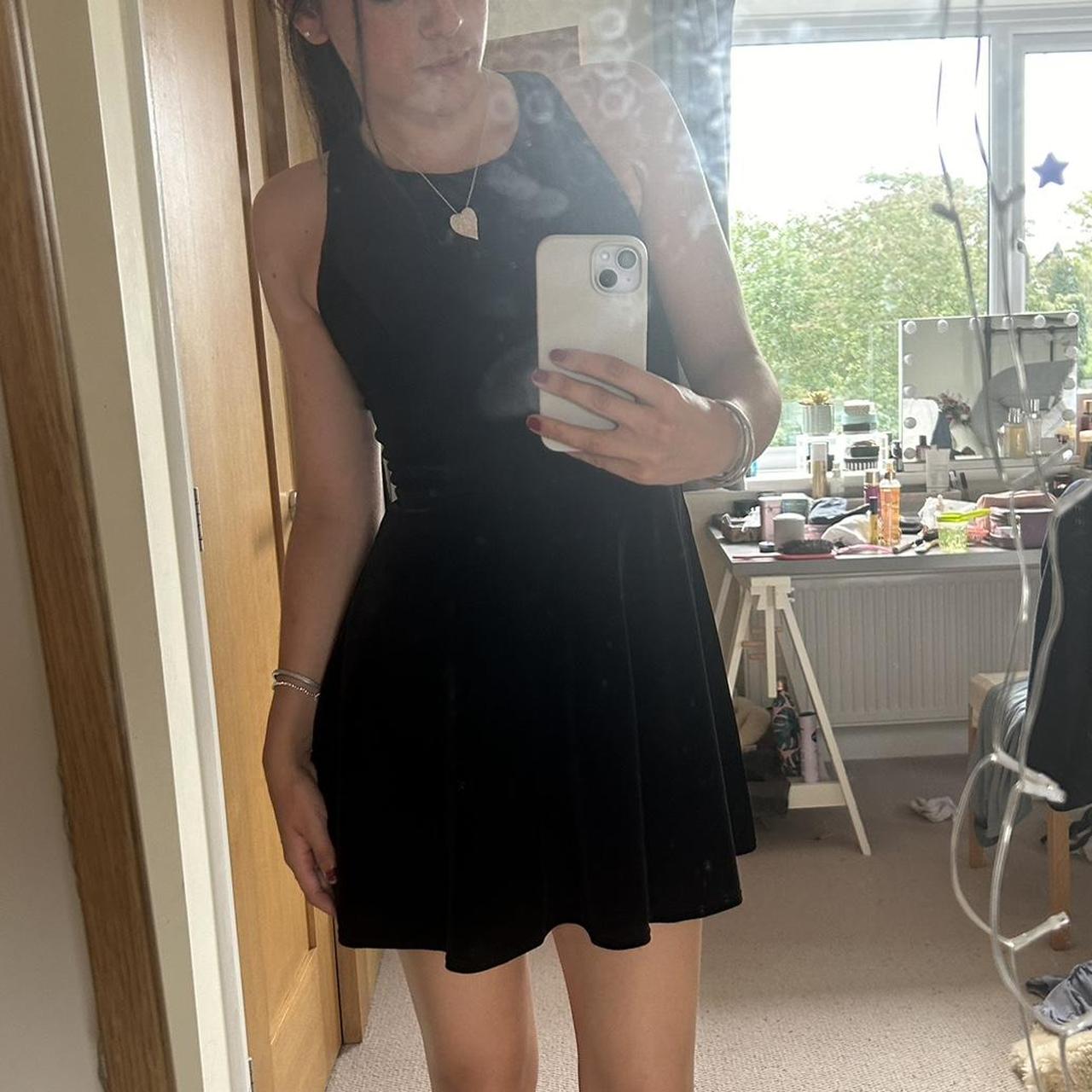 ASOS petite black velvet dress Asos petite Uk size. Depop