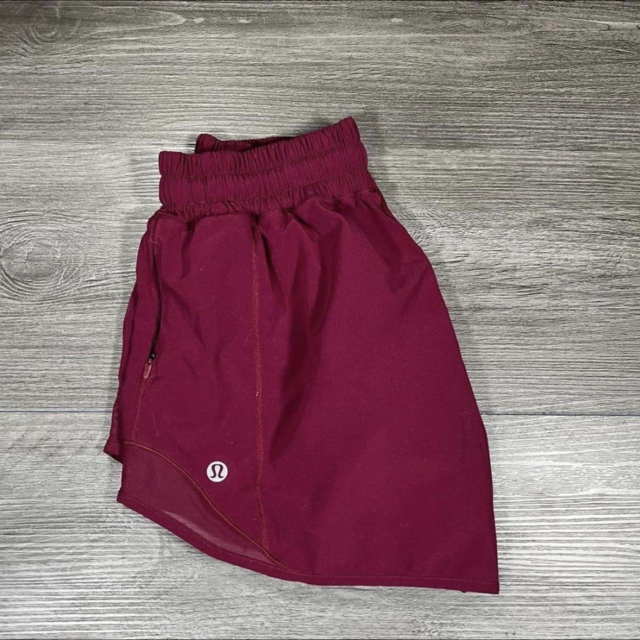 lululemon hotty hot shorts rare color : deep luxe! - Depop