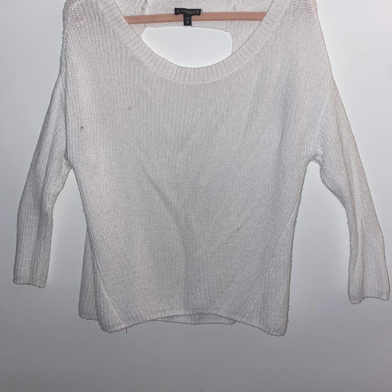 Express Women's White Jumper Depop