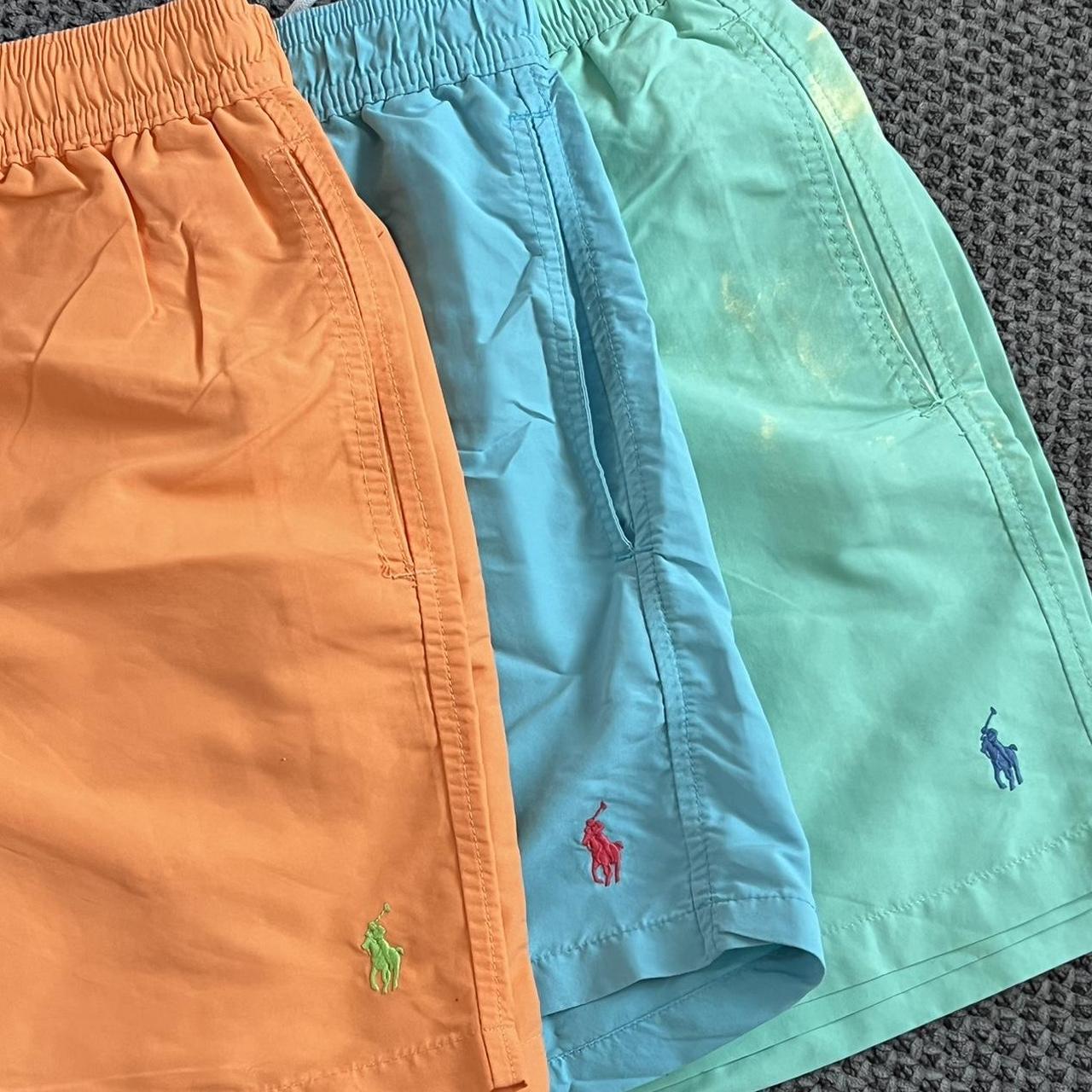 Polo Ralph Lauren Men's Orange and Blue Swim-briefs-shorts | Depop