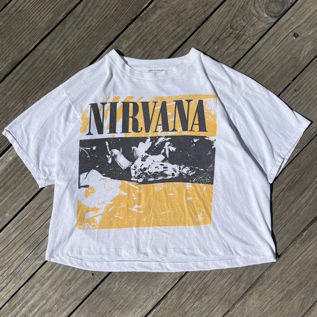 90’ nirvana sub pop t-shirt pit to pit -... - Depop