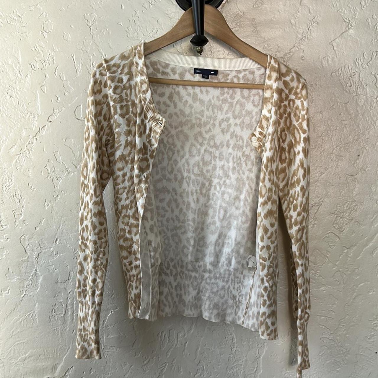 GAP Leopard Cardigan condition pre owned EUC. No. Depop