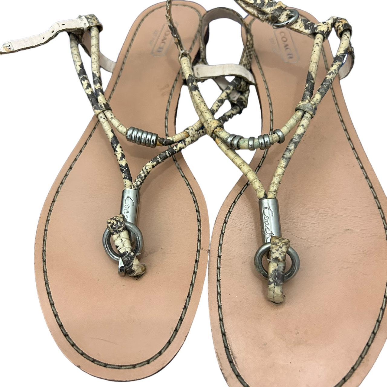 Coach sales snakeskin sandals