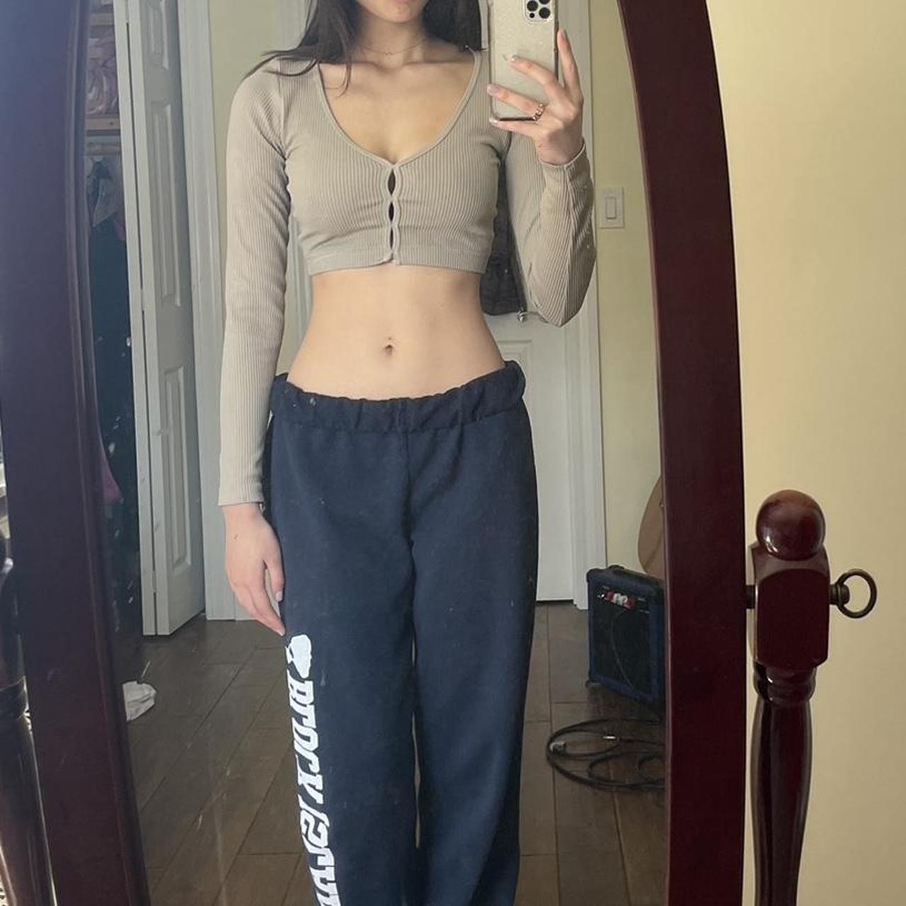 Garage Women's Tan Crop-top Depop