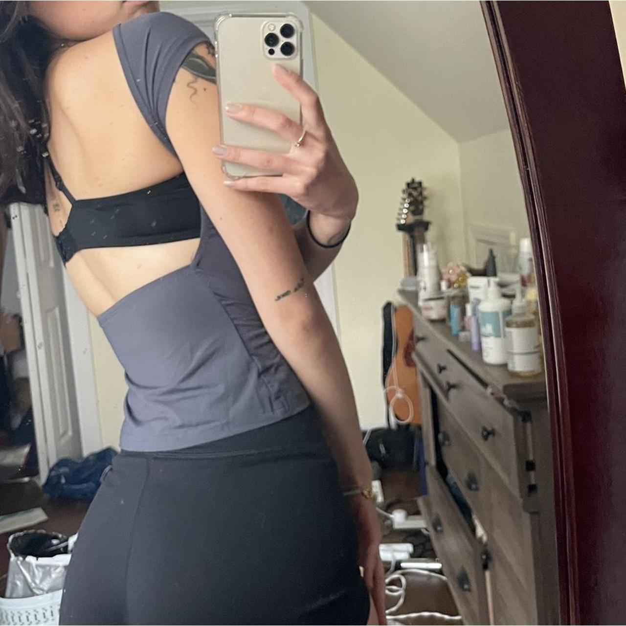 Princess Polly Women's Grey Crop-top Depop