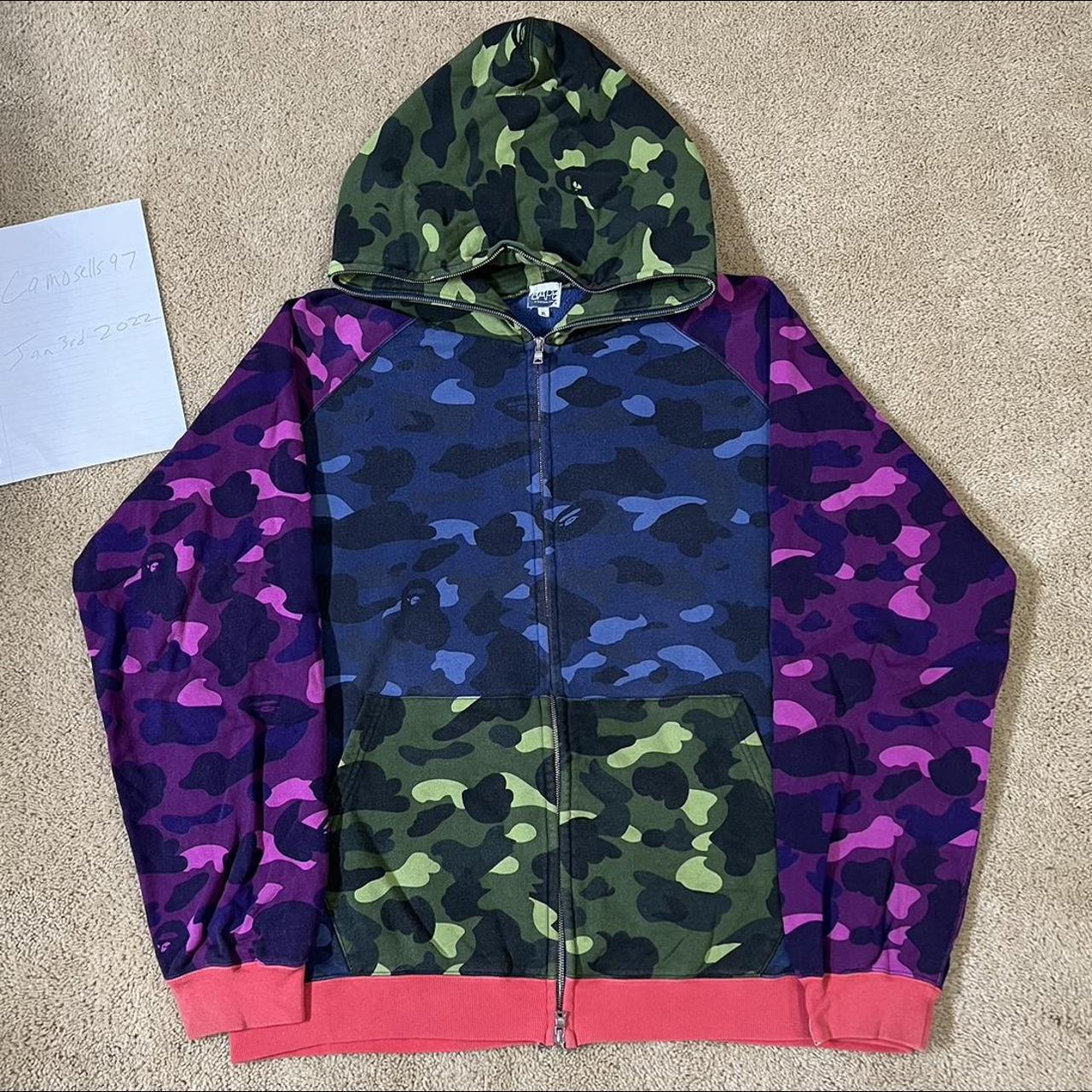 OG Bape Multi Camo Full Zip Hoodie A Bathing Ape... - Depop