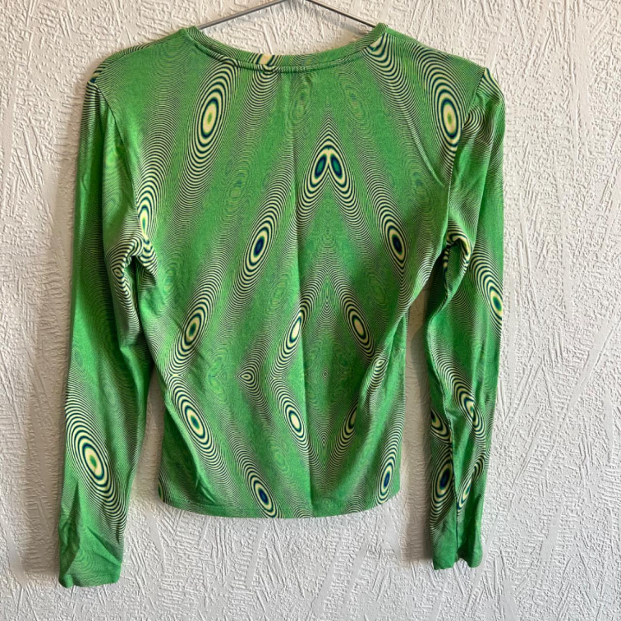 Paloma wool top Green psychedelic print, very | Depop