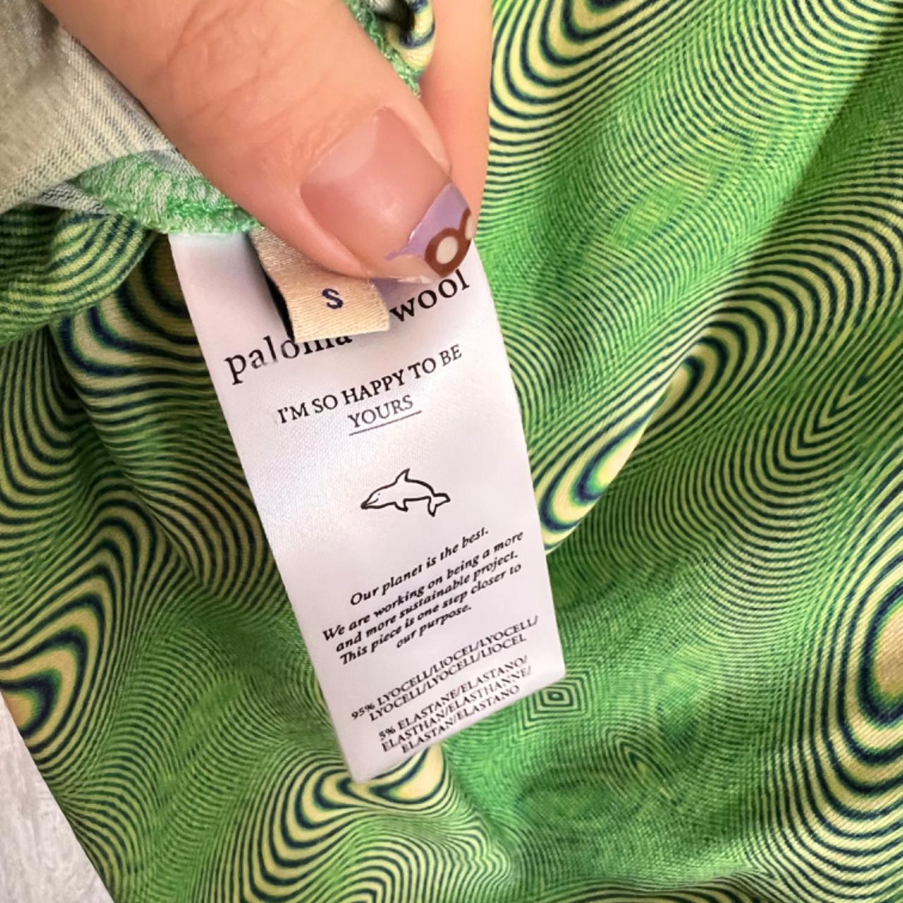 Paloma wool top Green psychedelic print, very | Depop